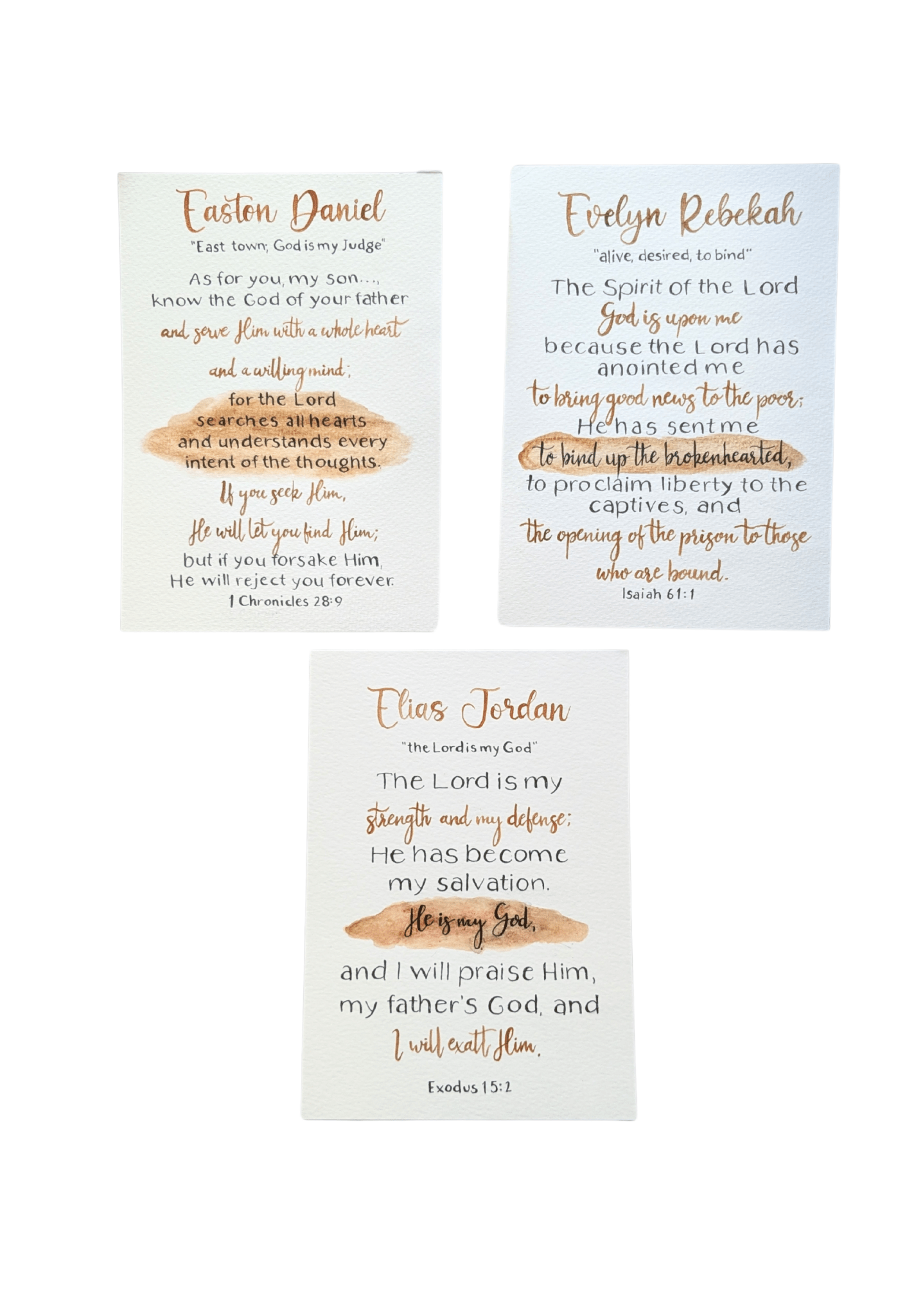 Custom Watercolor Scripture Art - Chavamade