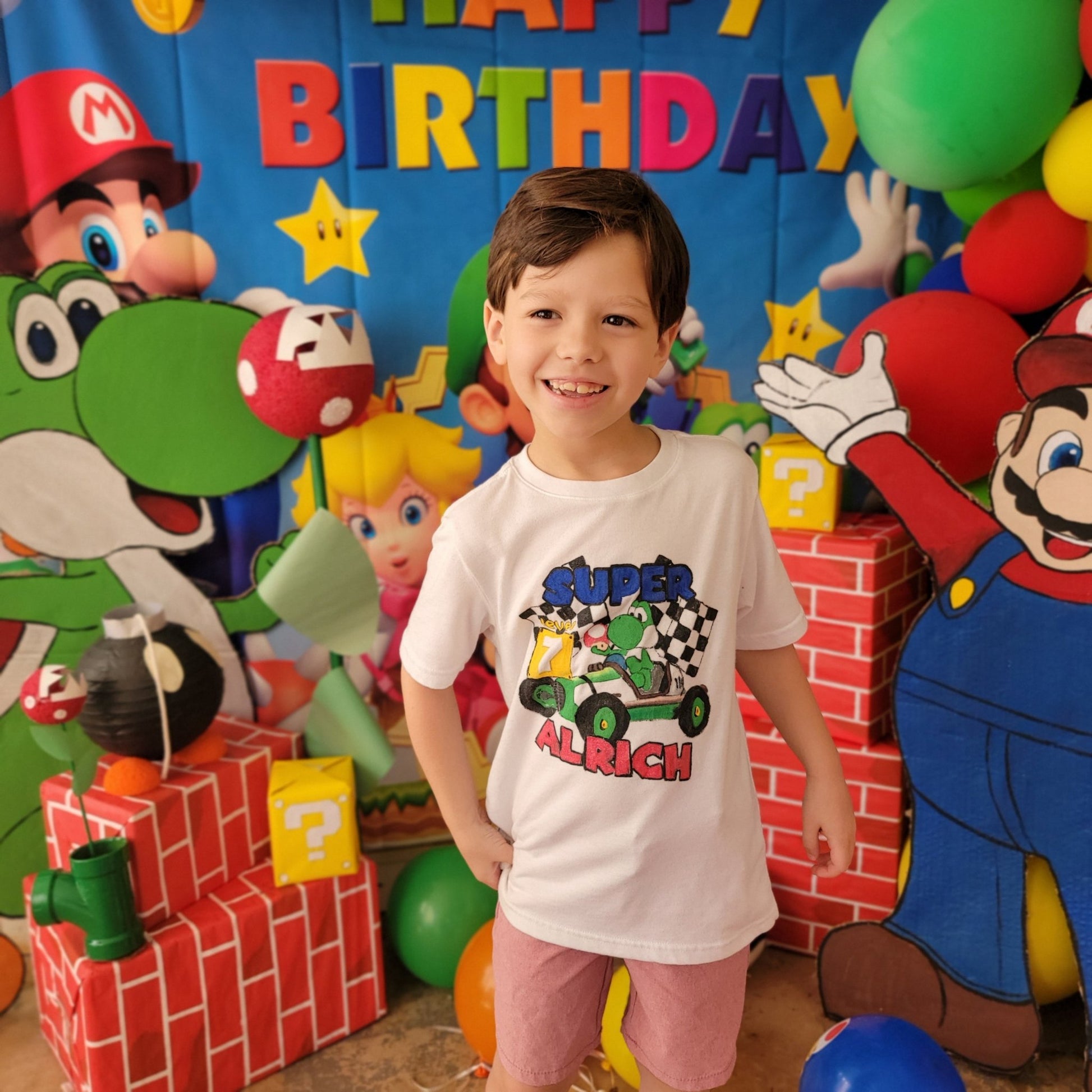 Hand - painted Custom Birthday Shirt - Chavamade